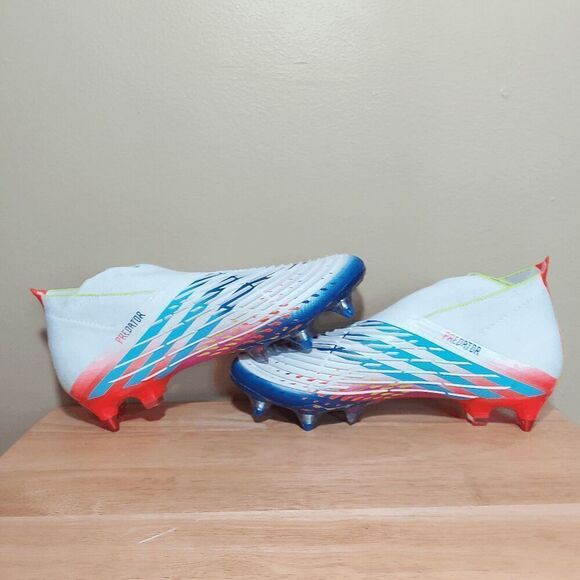 Adidas Predator Edge+ SG Soccer Cleats White Multi Color GW1035 Men's Size 8.5 - Picture 4 of 7